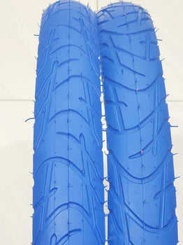 20 x 2.125 (57-406) FOUR TIRES TWO RED AND TWO BLUE LIGTH HIGH QUALITY  BMX STREET