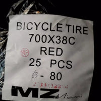 25-PACK 700 X 38" Bike Tire RED Fits All 700 inch BUY WHOLESALE AND SAVE