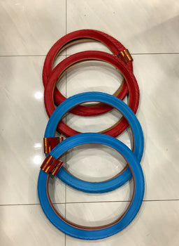 20x2.125(57-406)FOUR HIGH QUALITY STREET DESIGN RED BLUE BMX TIRES