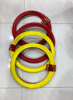 20x2.125(57-406)FOUR HIGH QUALITY STREET DESIGN RED And yellow BMX TIRES