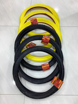 20x2.125(57-406)6 HIGH QUALITY STREET DESIGN BABY BLACK AND YELLOW BMX TIRES