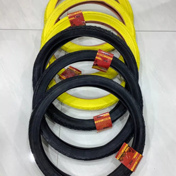 20x2.125(57-406)6 HIGH QUALITY STREET DESIGN BABY BLACK AND YELLOW BMX TIRES