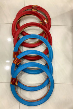 20x2.125(57-406) 8 HIGH QUALITY STREET DESIGN Blue AND RED BMX TIRES)