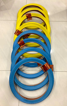 20x2.125(57-406) 8 HIGH QUALITY STREET DESIGN YELLOW AND BLUE BMX TIRES