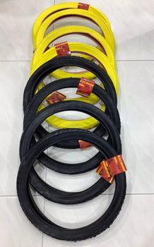 20x2.125(57-406) 8 HIGH QUALITY STREET DESIGN BLACK AND YELLOW BMX TIRES