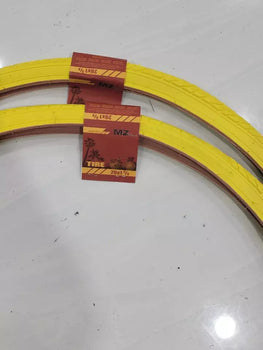 26X1 3/8(37-590) TIRES ,TWO HIGH QUALITY TIRES STREET DESIGN YELLOW