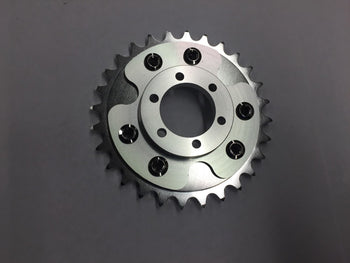 MOTORIZED BICYCLE REAR CNC DISC BRAKE ADAPTER AND 28T ALUMINUM SPROCKET