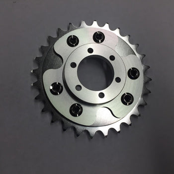 MOTORIZED BICYCLE REAR CNC DISC BRAKE ADAPTER AND 28T ALUMINUM SPROCKET
