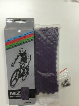 BYCICLE CHAIN 1/2 X 1/8 PURPLE COLOR MASTER LINK INCLUDE