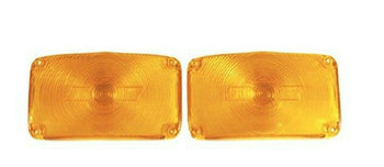 1956 Chevy Amber Parklight Lenses with Bowtie, Pair