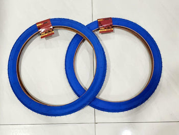 20 x 2.125 (57-406)  TWO BLUE TIRES  HIGH QUALITY  BMX STREET TIRE
