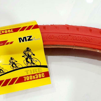 700X38 TIRE BICYCLE(40-622) TWO HIGH QUALITY RED STREET TIRES