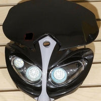 12V Universal Front Light Fairing for Motorcycle Dirt Bike Headlight BLACK-G