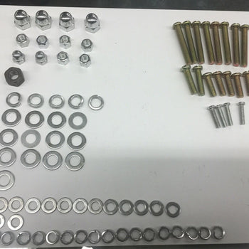 MOTORIZED BYCICLE MOTOR CASES SCREWS  SET WASHERS AND NUTS FOR CYLINDER STUDS