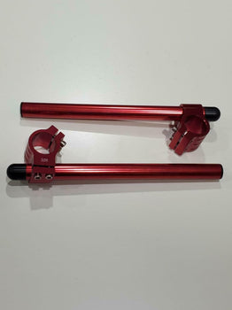 MOTORIZED BICYCLE 32MM  CNC Fork Clip-ons Handle Bars Riser RED