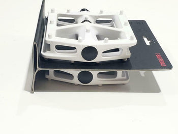 BICYCLE PEDALS SET  BK-OPS T-BAR 1/2 WHITE (PAIR)