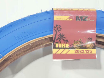 20x2.125 TIRES(57-406)TWO HIGH QUALITY BLUE  BMX STREET TIRES AND 2 INNER TUBES