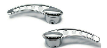 Chevy Inside Door Handles, Chromed Aluminum w/ Black & Carbon Inserts