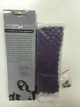 BYCICLE CHAIN 1/2 X 1/8  PURPLE COLOR MASTER LINK INCLUDE