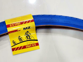 28X1.1/2 TIRES (40-635) TWO HIGH QUALITY BLUE STREET BICYCLE TIRES