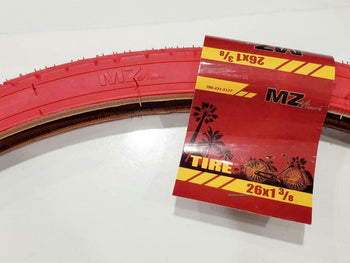 26X1 3/8 TIRES(37-509)THREE RED HIGH QUALITY STREET TIRES