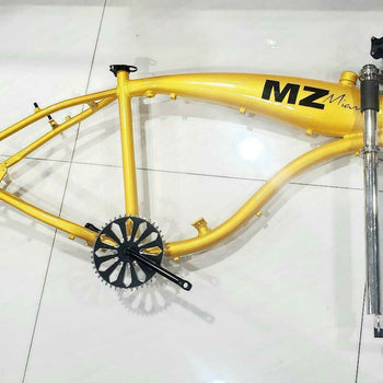 Motorized bicycle gas frame 2.5l with crank set ,triple tree fork,headset,neck Y