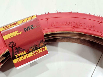 20x2.125 TIRE (57-406)ONE HIGH QUALITY  RED BICYCLE TIRE AND ONE  INNER TUBE