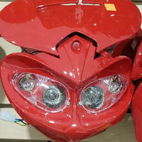 12V Universal Front Light Fairing for Motorcycle Dirt Bike Headlight RED