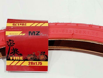 700X42C(42-622) 28 X1.75 TWO RED TIRES HIGH QUALITY NEW STREET TIRE FITS 29 BIKE