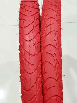 20x2.125 TIRES  BICYCLE (57-406)TWO HIGH QUALITY RED  BMX Street BICYCLE TIRES