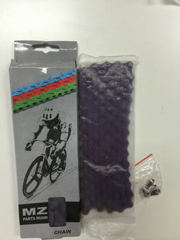 BYCICLE CHAIN 1/2 X 1/8  PURPLE COLOR MASTER LINK INCLUDE