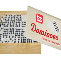 Double 9 Dominoes in Wooden Box, JUEGO DOMINO DOBLE