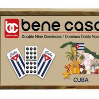 Cuban Double 9 Dominoes in Wooden Box, JUEGO DOMINO DOBLE